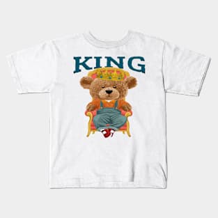 BEAR THE KING Kids T-Shirt